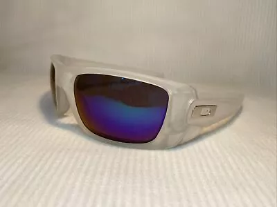 NEW Oakley Fuel Cell Clear Frosted Matte Frame Fire Iridium Lens Sunglasses • $49.99