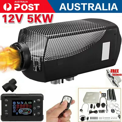 5KW 12V Diesel Air Heater Tank Remote Control Thermostat Caravan Motorhome RV AU • $106.85