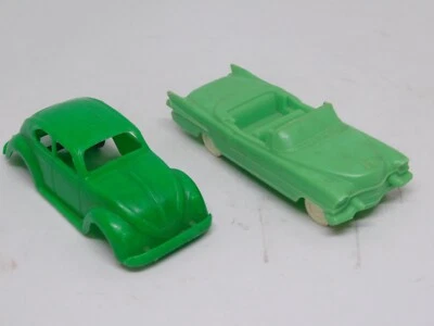 $11.99 • Buy Vintage Processed Plastics Co. Aurora Convertible Cadillac GREEN & VW BUG BEETLE