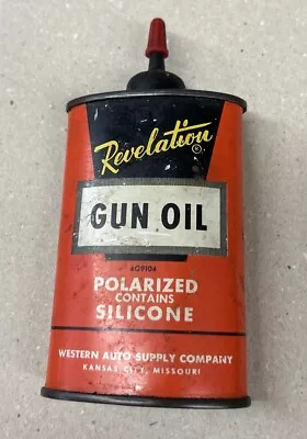 Vintage Revelation Gun Oil Tin Can Western Auto • $25