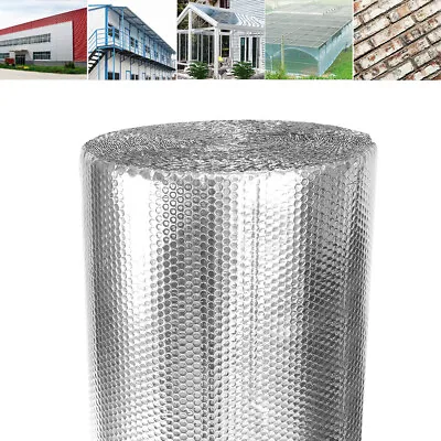 £69.95 • Buy 10M-50M Roll Double Bubble Foil Insulation Shed Commercial Floor Wall Roof Sheds