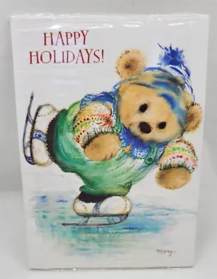 Marys Bears Postcards Pack Of 10 Hallmark Mary Hamilton Ice Skating Christmas • $19.99