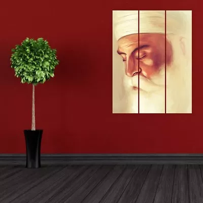 £47.09 • Buy Sri Guru Nanak Dev Ji 3 Panels For Living & Prayer Room Walls #237- HKTPIC-UK