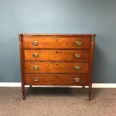 Ca. 1810s New England Cherry 4 Drawer Chest • $1500