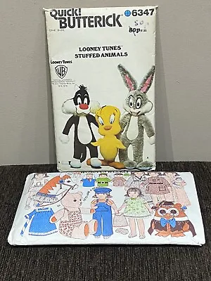 £14.99 • Buy Vintage Woman's Weekly Sewing Toy Pattern & Looney Tunes Stuffed Animals