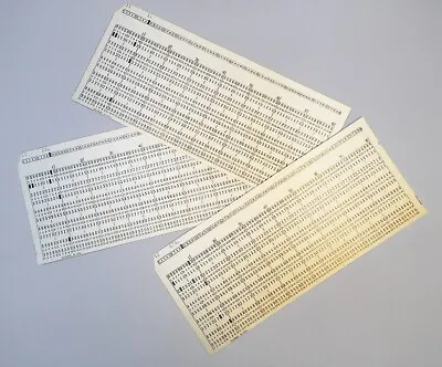 Lot Of 50 Vintage IBM Type Punch Cards Globe S-650 Cream Color 80 Column Punched • $9.95