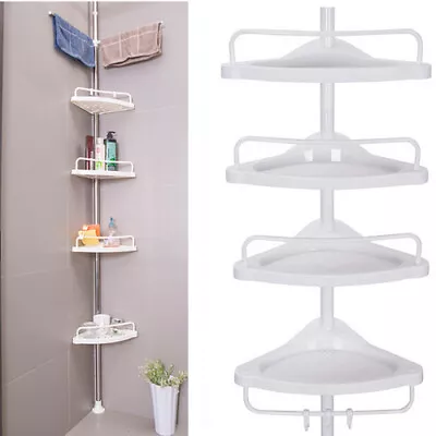 £14.99 • Buy Telescopic Corner Shower Caddy Rack Bathroom Storage Organiser Tidy Basket White