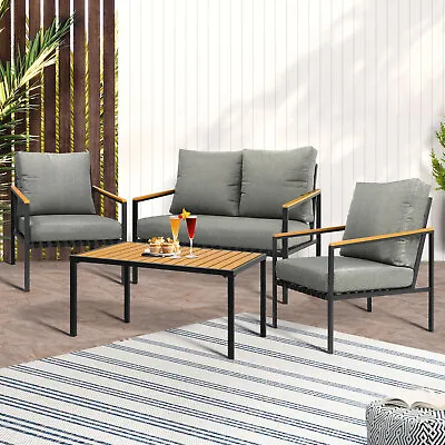 $489.90 • Buy Livsip Outdoor Furniture 4-Piece Setting Bistro Set Dining Chairs Patio Setting