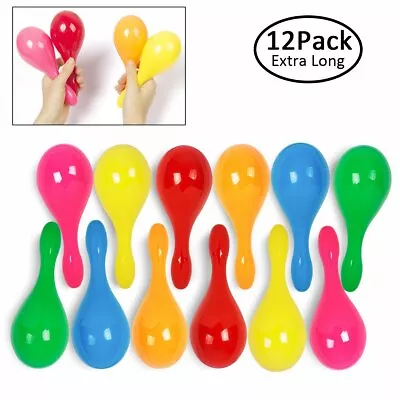 12Pcs 6'' Fun Maracas For Kids Mexican Maracas Cinco De Mayo Fiesta Party Decor • $15.86