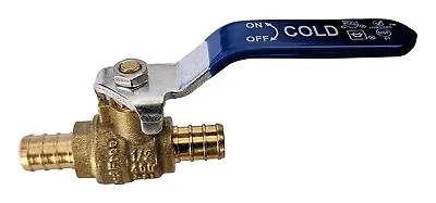 1 Pc. Cold (blue Handle) 1/2  Pex Shut Off Ball Valve Lead Free Brass Pex B • $6.99