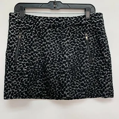 W118 By Walter Baker Women's Skirt Small Gray Black Animal Print Wool Blend • $19.99