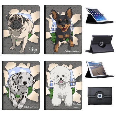 Azzumo Break Through Dogs Faux Leather Case Cover / Folio For The Apple IPad • £9.99