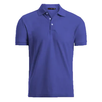 $10.99 • Buy Men's Causal Cotton Polo Plain T Shirt Jersey Short Sleeve Sport Causal Golf
