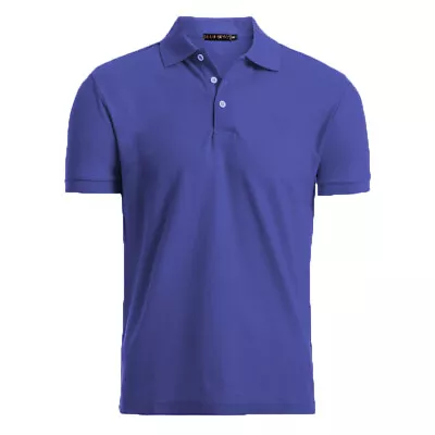 $10.99 • Buy Men's Causal Cotton Polo Plain T Shirt Jersey Short Sleeve Sport Causal Golf