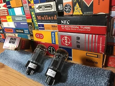 2 Matched NOS Seam Top Matsu/Mullard 5AR4 GZ34 Rectifier PreampTubes +FreePost! • $175