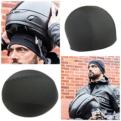 Motorcycle Accessories Helmets Inner Cap Black Cool Hat Dry Breathable Wicking • $6.89