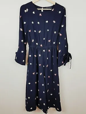 FRENCH CONNECTION Womens Size 8 Floral Embroidered Midi Jumpsuit • $55