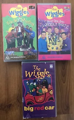 THE WIGGLES - Hoop-Dee-Doo - Yule Be Wiggling - Big Red Car  3 X VHS • $65.50