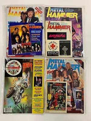 Lot Of 4 Vintage Metal Hammer Magazines W/ Stickers & Freebies EP Black Sabbath • $99.99