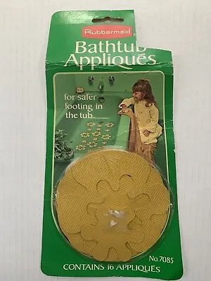 Vintage Rubbermaid Bathtub Shower Safer Footing Appliqués Gold NOS Flower Power • $19.98