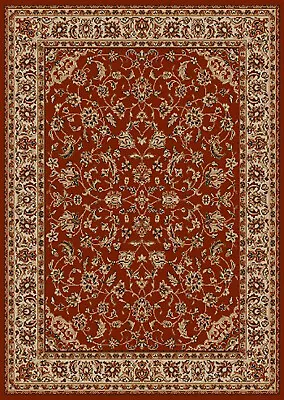 Red Blossoms Vines Leaves Petals Bordered Area Rug 1833 - Aprx 3' 3  X 4' 11  • $61.95