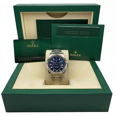 Rolex Sky-Dweller 42mm 326934 Steel Blue Dial Automatic Mens Watch B&P 2023 • $38909.89