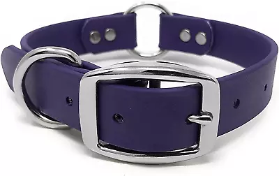 Medium Purple Waterproof Dog Collar With Heavy Duty Double Buckle & D Ring | Vin • $26.50