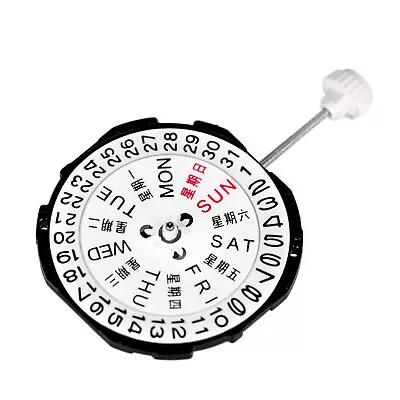 26mm Dual Calendar Day & Date @ 3 Replacement Quartz Watch Movement For SL28 E • £5.39