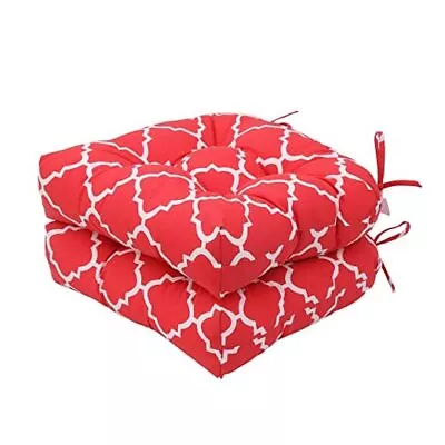 Outdoor Seat Cushions 19 X19 X4” Patio Chair Seat Pads Set Of 19 X 19 In Red • £63.78