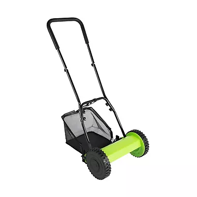 12-Inch Manual Reel Mower Adjustable 5-Blade Push Lawn Mower W/ Grass Catcher • $75