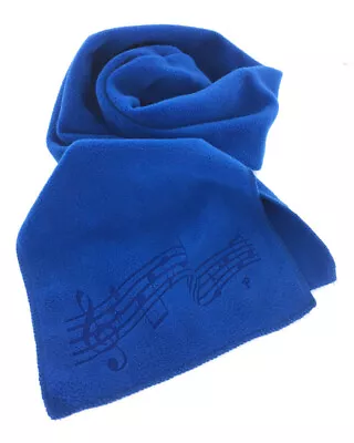 Royal Blue Fleece Music Notes Winter Scarf Laser Etched Men's Or Women's • $9.95