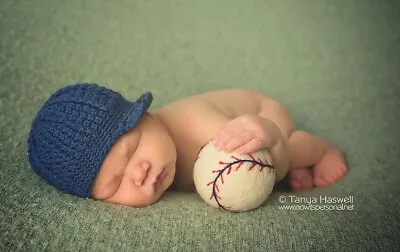 £14.16 • Buy Hand Crochet Knitted Baby Hat Peaked Paperboy Baseball Boy Girl Newborn-12M 