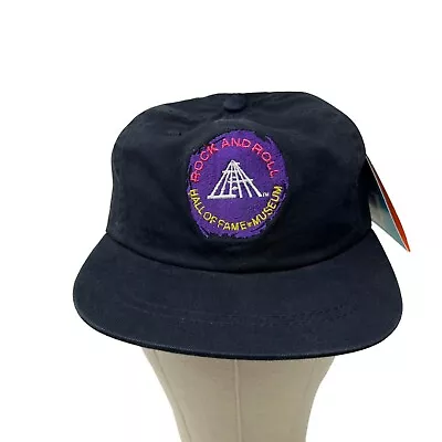 Rock And Roll Hall Of Fame Museum Baseball Hat Cap Black Purple Logo Snapback • $18.96