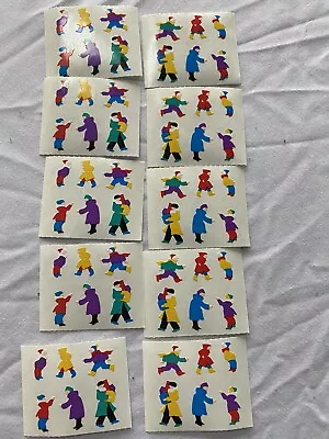 Mrs. Grossman's Sticker Lot Christmas Kids Playing Vintage 1996 10 Mods Sheet  • $11.78