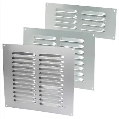 SAA Wall Mount Air Vent Louvre 3  6  9  Metal Ventilation Grille Duct Fly Cover • £4.79