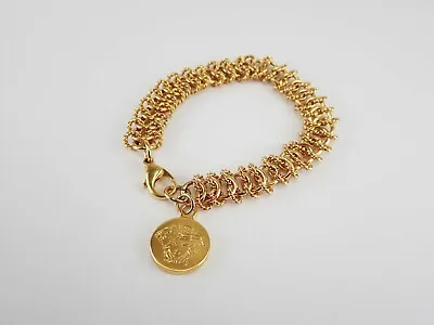 Gianni Versace Medusa Bracelet Chain Gold Tone Metal • $188.65
