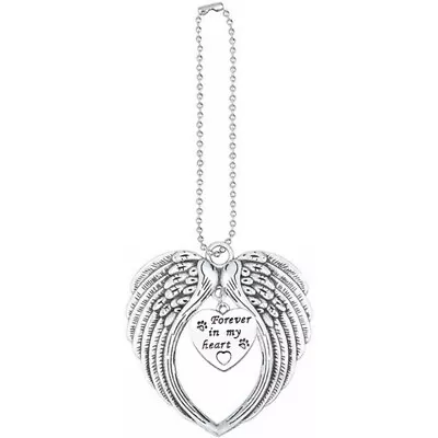  Alloy Heart Wings Pendant Angels Necklace Automobile Accessories • £8.39