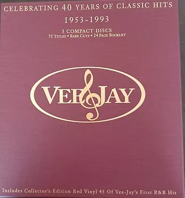 Vee Jay Records Celebrating 40 Years Of Classic Hits 3 CD Box Set Mint Condition • $47.99