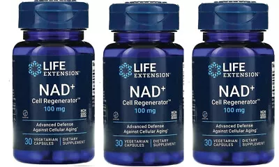 Life Extension Nad+ Cell Regenerator 100 Mg 30 Vcaps *****3 PACK VALUE***** • $50.99