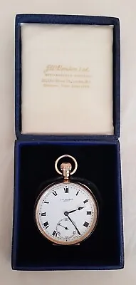 Antique 9ct Yellow Gold Cased Pocket Watch. Birmingham 1925 . By J W Benson.  • £975