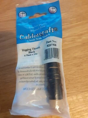 £4.45 • Buy Caldercraft Rigging Thread 0.75mm Black (10m) (82075B) Model Boat Fittings