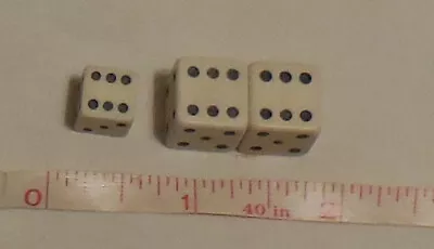 3 Lot Dice Small White And Black Color Game Pieces Parts Numbers 1 - 6 VTG • $11.99