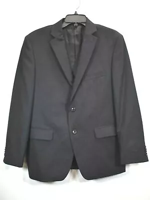 Marc Anthony Mens Black Pinstripe 2 Button Notch Lapel Wool Jacket Blazer 42S • $19.99