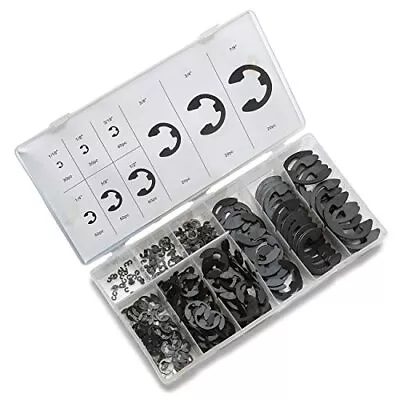 NEIKO 50455A E-Clip Assortment Set | 300 PCS 9 SAE Sizes Heat Treated Externa • $15.04