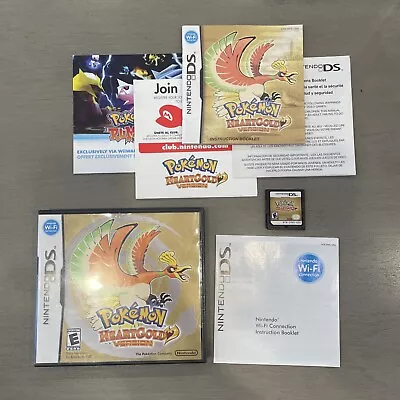 Nintendo DS Pokemon HeartGold USA CIB Authentic Complete All Insert • $200