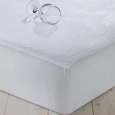 Waterproof Terry Towel Mattress Protector Fitted Sheet Bed Cover Non-Allergenic • £6.99
