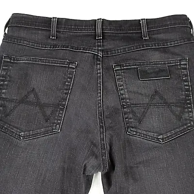 £23.99 • Buy WRANGLER Men's Size W36 L29 Arizona Stretch Straight Black Rugged Goods Jeans