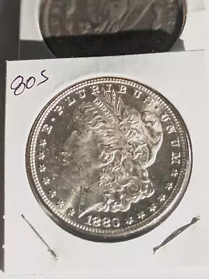 1880 S Morgan Silver Dollar - AU Condition With Lots Of Silver Color • $40