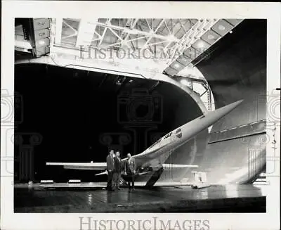 1965 Press Photo Scale Model Of Supersonic Transport Tested At Moffett Field CA • $16.99