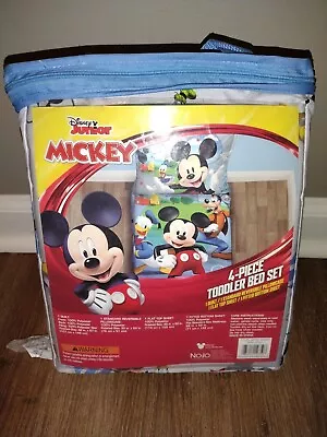 Disney Junior Mickey Mouse 4-Piece Toddler Bed Set Sealed New Never Opened • $30